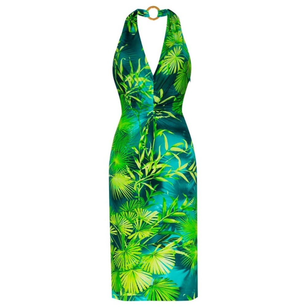 RARE! Versace Jungle Print Halter Dress